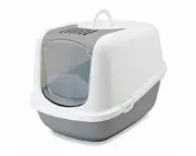 Снимка на Savic Nestor Jumbo - Закрита тоалетна за котки с филтър, 66,5 cм x 48,5 см x 46,5 cм./бяло сива/ 1