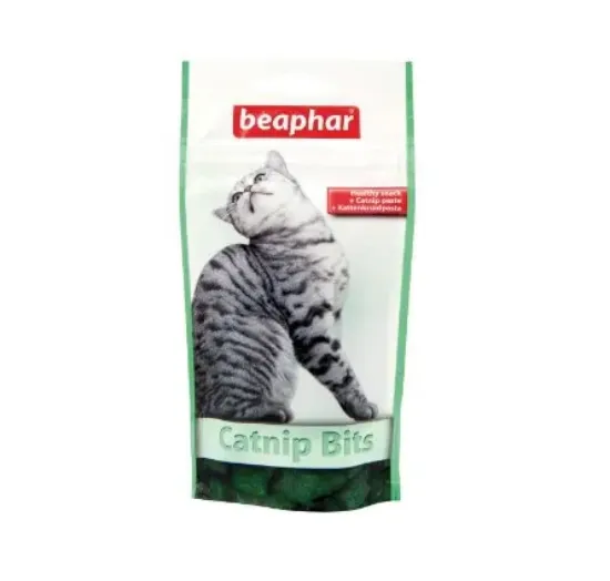 Снимка на Beaphar Catnip Bits -Лакомство с витамини, хапки с котешка трева, 150 гр./2 пакета