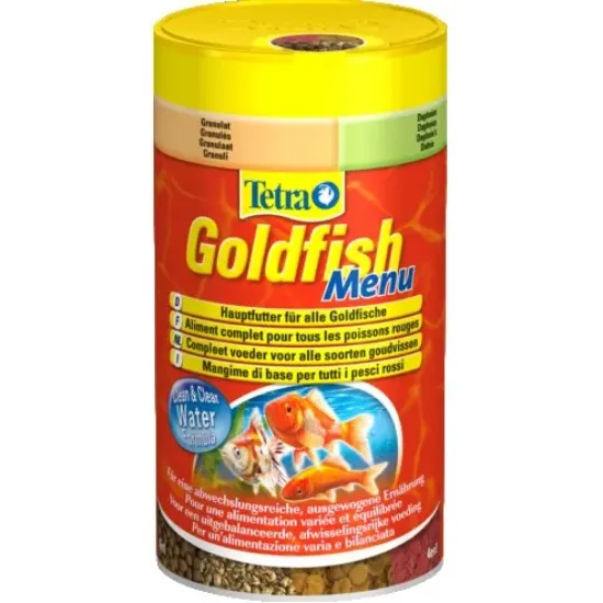 Снимка на Tetra Goldfish Menu - Пълноценна и балансирана храна за златни рибки меню 250 мл.