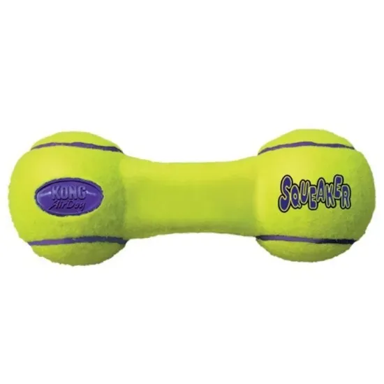 Снимка на Kong Small Air Squeaker Dumbbell - Забавна кучешка играчка за дъвчене - дъмбел, 14 см.