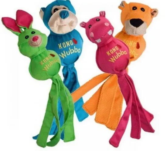 Снимка на Kong Wubba Ballistic Friends Small- Забавна кучешка играчка от плат във форма на различни животни/ 1 бой
