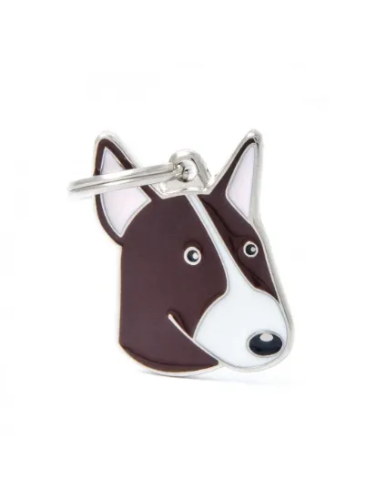 Снимка на My Family Bull Terrier ID Dog Tag - Метален кучешки адресник - порода Бултериер