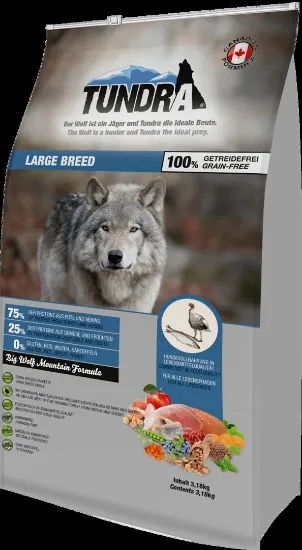 Снимка на Tundra Adult Turkey and Trout Herring XL - Пълноценна храна за кучета от едри породи, без зърно, с пуешко и херинга, 3.18 кг.