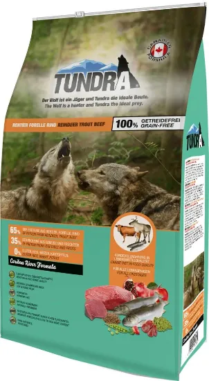 Снимка на Tundra Deer Trout and Beef - Премиум суха храна за израснали кучета, без зърно, с еленско , пъстърва и говеждо месо, 750 гр.