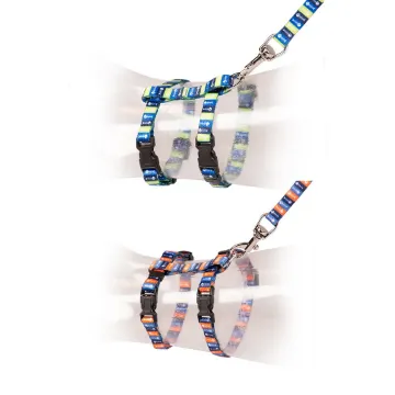 Показвай детайлите за Duvo Plus Fish bones - Регулируем нагръдник 15-25 см. с повод 125 см. за котки 1 - MyPetShop.bg Снимка на Duvo Plus Fish bones - Регулируем нагръдник 15-25 см. с повод 125 см. за котки 1