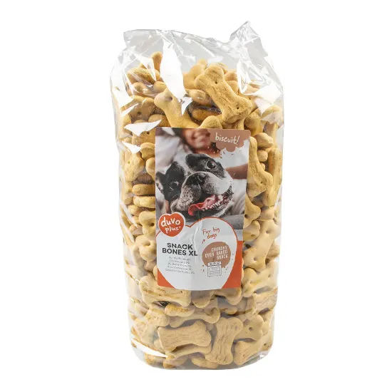 Снимка на Duvo Plus Snack bones XL- Вкусно лакомство/награда за кучета, бисквити във вид на кокалчета, 2 кг.