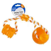Снимка на Duvo Plus Tug'n chew - Забавна играчка за дърпане с вакуум, здрава вендуза с памучно въже, 40 х 10 х 10 см. 1