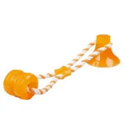 Снимка на Duvo Plus Tug'n chew - Забавна играчка за дърпане с вакуум, здрава вендуза с памучно въже, 40 х 10 х 10 см. 2
