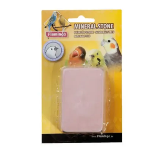 Снимка на Flamingo Mineral Stone - Минерален камък за папагали с мидена черупка, 210 гр.