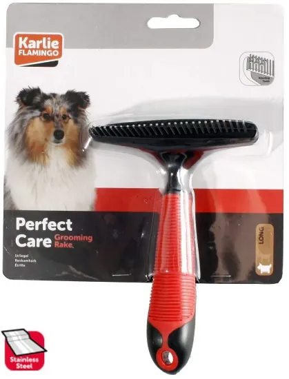 Снимка на Flamingo Perfect Care Curry Comb Medium - Гребен ,еднореден с въртящи се зъби за кучета,16/11 см.
