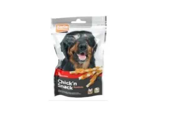 Снимка на Flamingo Chick N Snack Rawhide - Лакомство за кучета , пръчици от пилешко месо, 65 гр./ 2 пакета