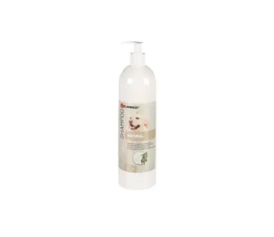 Снимка на Flamingo Shampoo - Натурален шампоан за кучета, поддържащ и укрепващ козината, със зехтин за всеки тип козина, 1 литър