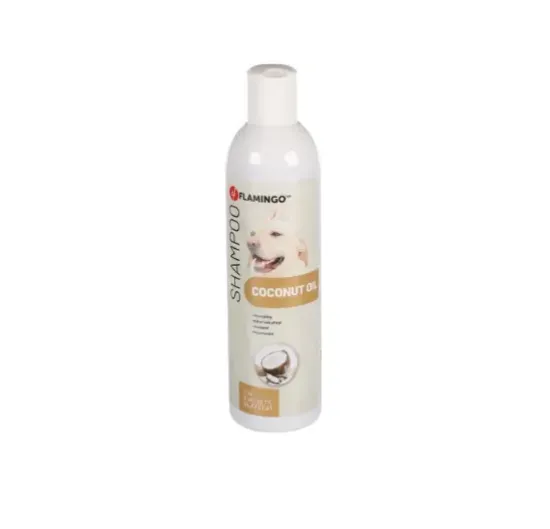 Снимка на Flamingo Shampoo - Шампоан за кучета с кокосово масло за кадифена и копринена козина, 300 мл.