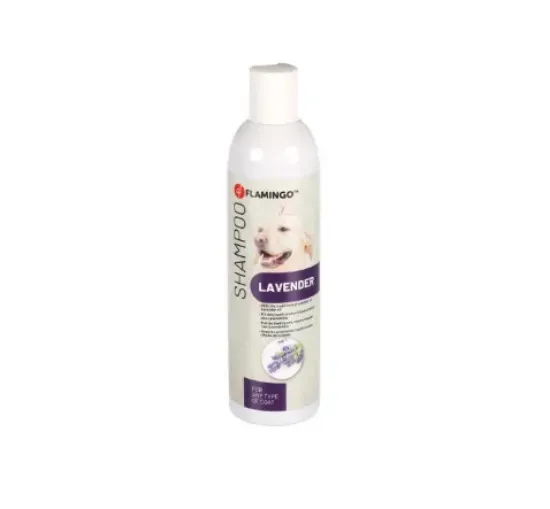 Снимка на Flamingo Shampoo - Шампоан за кучета с антибактериално действие с лавандула за всеки тип козина, 300 мл.