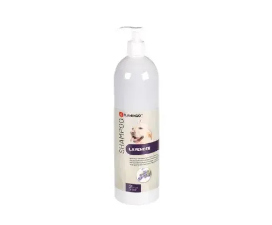 Снимка на Flamingo Shampoo - Шампоан за кучета с антибактериално действие с лавандула за всеки тип козина, 1 литър