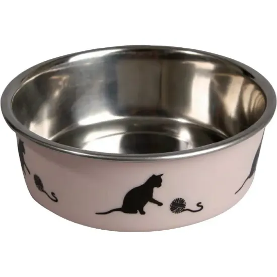 Снимка на Flamingo Bella Cat Bowl - Метална купа за храна и вода за котки, розова , 160 мл./10 см.