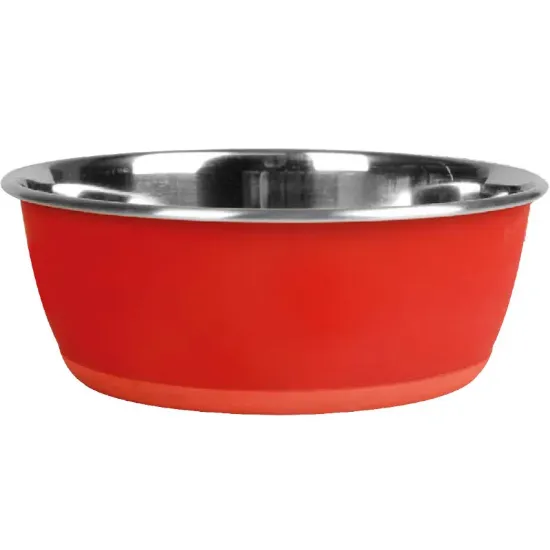 Снимка на Flamingo Feeding Bowl - Метална купа за храна и вода за кучета , 2700 мл./24 см. - червена