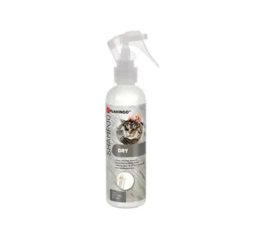 Снимка на Flamingo Cat Dry Easy Clean Spray Shampoo - Сух шампоан за котки, 200 мл.