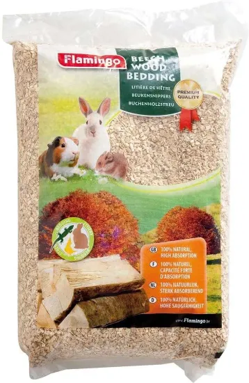Снимка на Flamingo Litter Beech Wood - Дървесна постеля за гризачи, 5 кг.