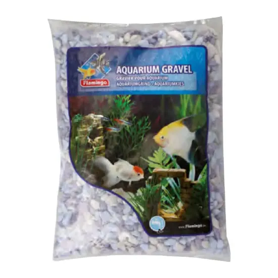 Снимка на Flamingo Gravel - Камъни / грунд за аквариуми, 1 кг./бяло-лилав