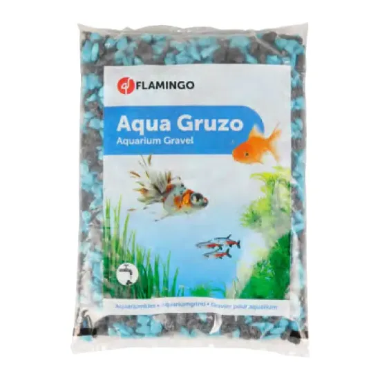 Снимка на Flamingo Gravel - Камъни / грунд за аквариуми, 1 кг./синьо-черен
