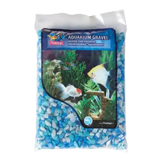 Снимка на Flamingo Gravel - Камъни / грунд за аквариуми, 1 кг./синьо-сив