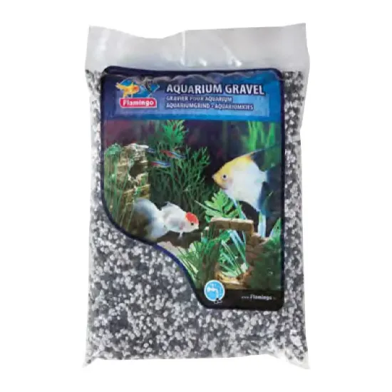Снимка на Flamingo Gravel - Камъни за аквариуми, черно бели , 1кг.