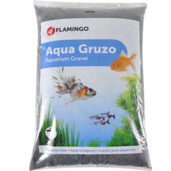 Снимка на Flamingo Gravel - Пясък за аквариуми, черен, 9 кг.