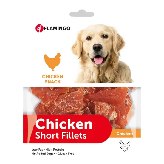 Снимка на Flamingo Chick and Snack Short - Вкусно лакомство за кучета , снакс с пилешко месо, 170 гр.