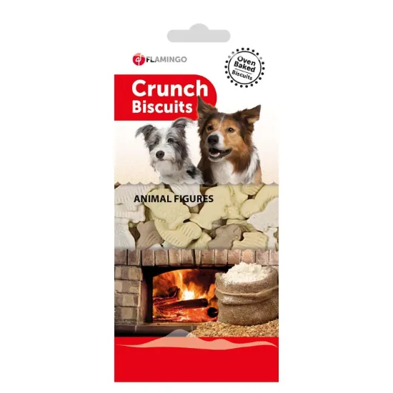 Снимка на Flamingo Biscuits Crunch Animal Figures - Лакомство/ наградки за кучета, бисквити под форма на животни, 500 гр.