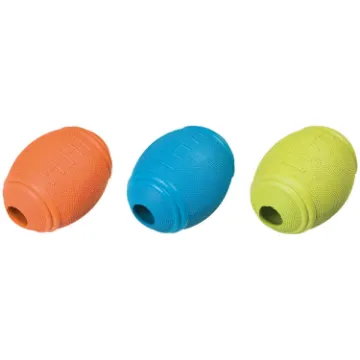 Показвай детайлите за Flamingo American Football - Играчка за кучета - гумена топка, 7/10 см./три цвята 1 - MyPetShop.bg Снимка на Flamingo American Football - Играчка за кучета - гумена топка, 7/10 см./три цвята 1