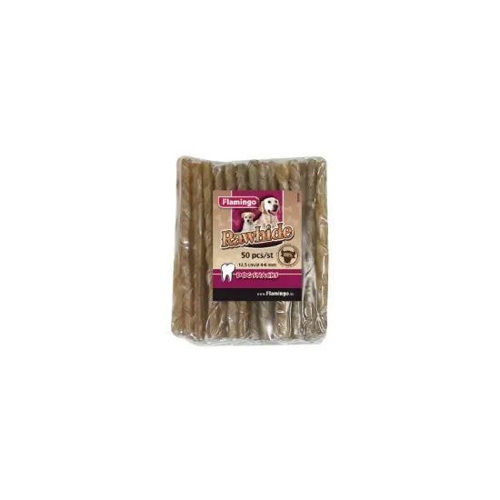 Снимка на Flamingo Rawhide Cigarette - Вкусно лакомство за кучета , кожени солети, 50 броя/ 190-200 гр.