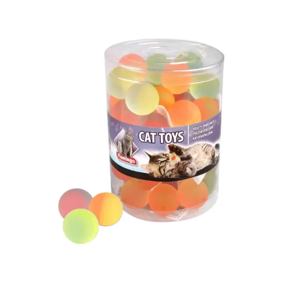 Снимка на Flamingo Cat bounce ball - Забавна играчка за котки, топка, 3.5 см.