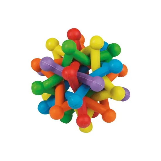 Снимка на Flamingo dog toy - Играчка за кучета ,гумен цветен атом, 10 см.