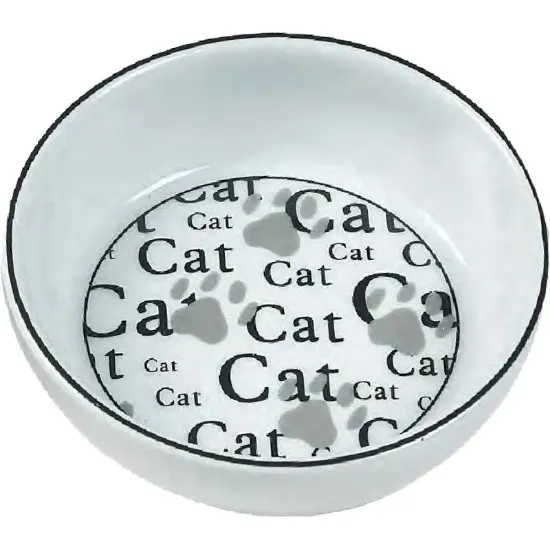 Снимка на Flamingo cat bowl - Керамична купа за храна и вода за котки, 13 см.
