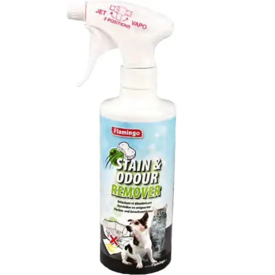 Снимка на Flamingo stain and odour remover - Препарат за премахване на петна и миризми от кучета и котки, 500 мл.