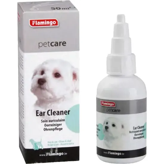 Снимка на Flamingo Ear clean - Лосион за кучета за почистване на ушите, 50 мл.