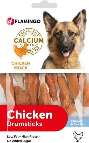 Снимка на Flamingo Chick and Snack - Лакомство за кучета , снакс пилешки калциеви бутчета , 85 гр./2 пакета