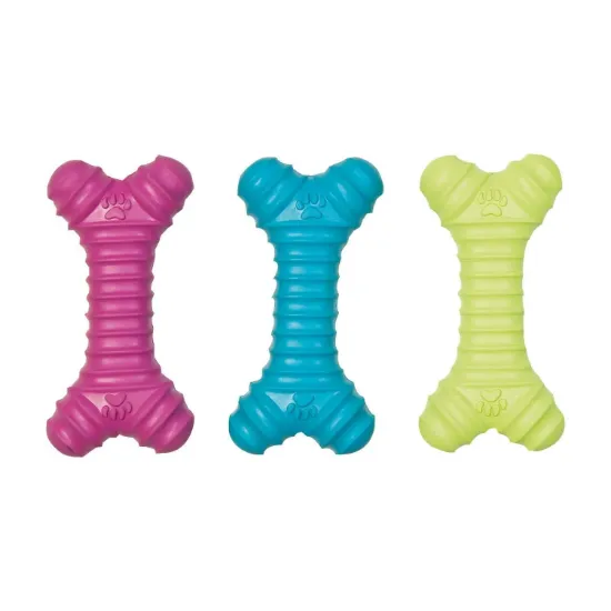 Снимка на Flamingo Dog toy - Дентална играчка за кучета, каучуков кокал със звук, 185 гр.