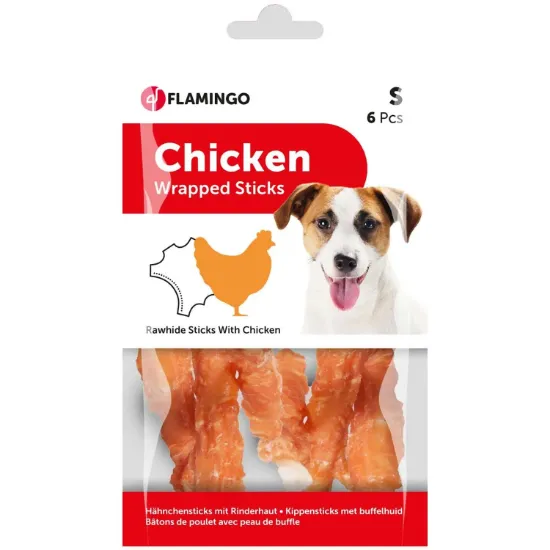Снимка на Flamingo Chick'n snack - Лакомство за кучета, пилешки пръчици , 70 гр./2 пакета