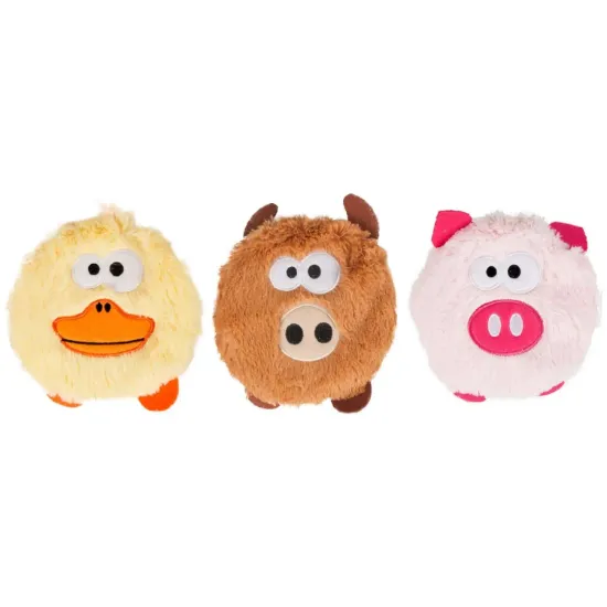 Снимка на Flamingo Dog toy - Плюшена играчка за кучета във форма на крава/пате/прасе, 13 см./1 брой