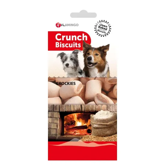 Снимка на Flamingo Crunch Bisquit - Лакомство за кучета - вкусни бисквити, 500 гр