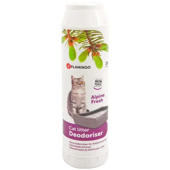 Снимка на Flamingo Deo cat Alpine Fresh - Ароматизатор, дезодорант за котешки тоалетна, 750 гр.