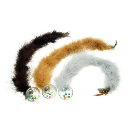 Снимка на Flamingo Cat toy - Забавна котешка играчка - Дрънкалка с топка и опашка , 45 см.