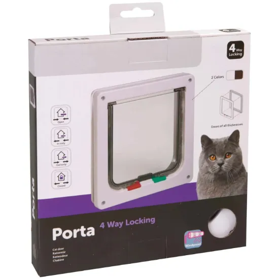 Снимка на Flamingo Cat door - Вратичка за вграждане за котки, 19.2/20 см. шир. 2см- бяла
