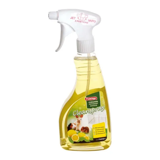 Снимка на Flamingo Clean spray - Почистващ спрей за клетки на гризачи с аромат на лимон, 500 мл.