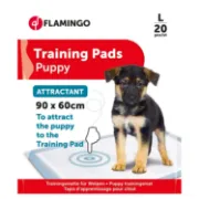 Снимка на Flamingo Puppy Train - Памперс подложка за кучета с феромони ,90/60 см. - 20 броя 1