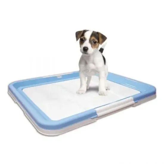 Снимка на Flamingo Puppy Trainer Small - Тоалетна за кучета с 10 памперс/ подложки за кучета, 34/45 см.