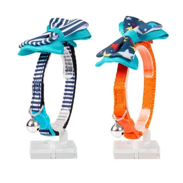 Показвай детайлите за Duvo Plus - Регулируем нашийник с панделка и звънче за котки, 20-30 см./син, оранжев 1 - MyPetShop.bg Снимка на Duvo Plus - Регулируем нашийник с панделка и звънче за котки, 20-30 см./син, оранжев 1