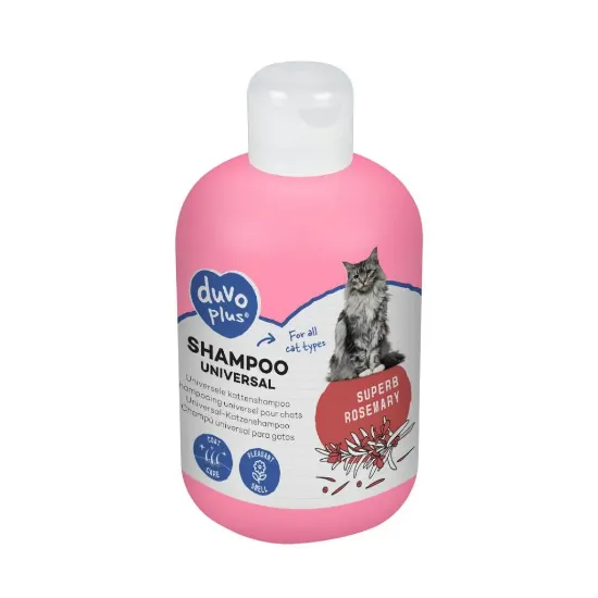 Снимка на Duvo PlusCat shampoo with rosemary - Шампоан за всички породи котки с розмарин, 250 мл.